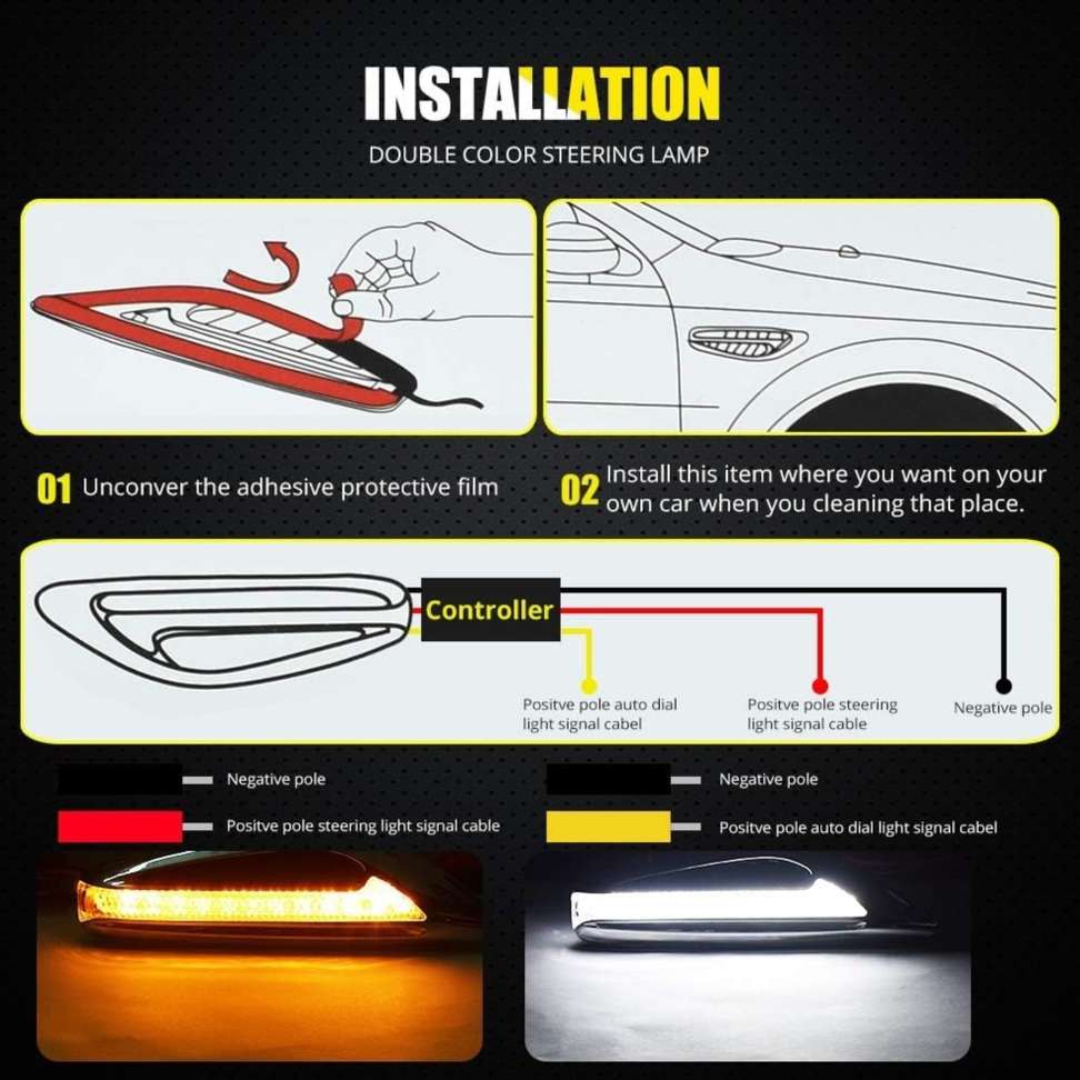 Shopsy HUUSO Side LED Indicator Light for Universal Car - Image 6