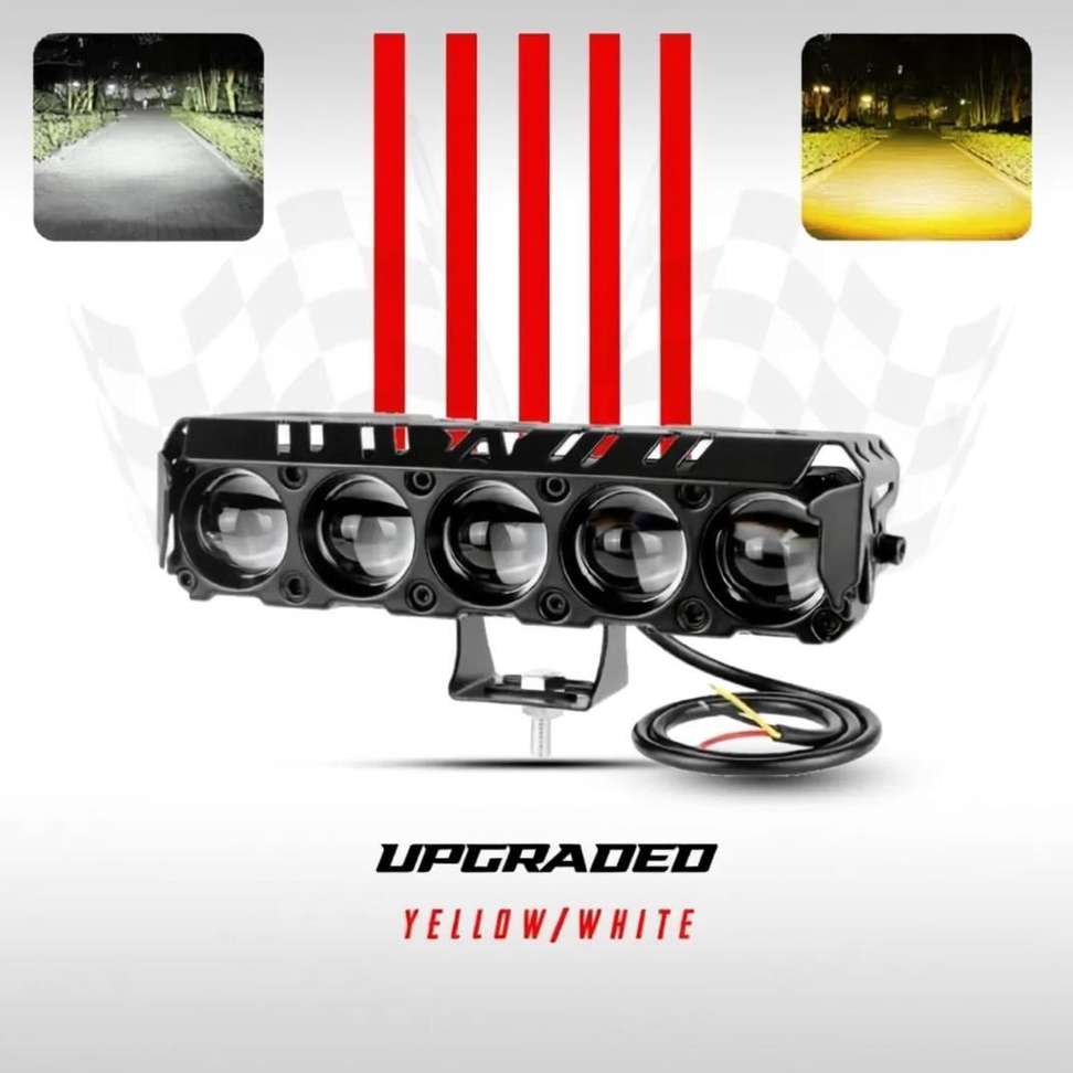 Shopsy BIKEBLOOM 5 Lens LED Foglight with Switch - Image 2