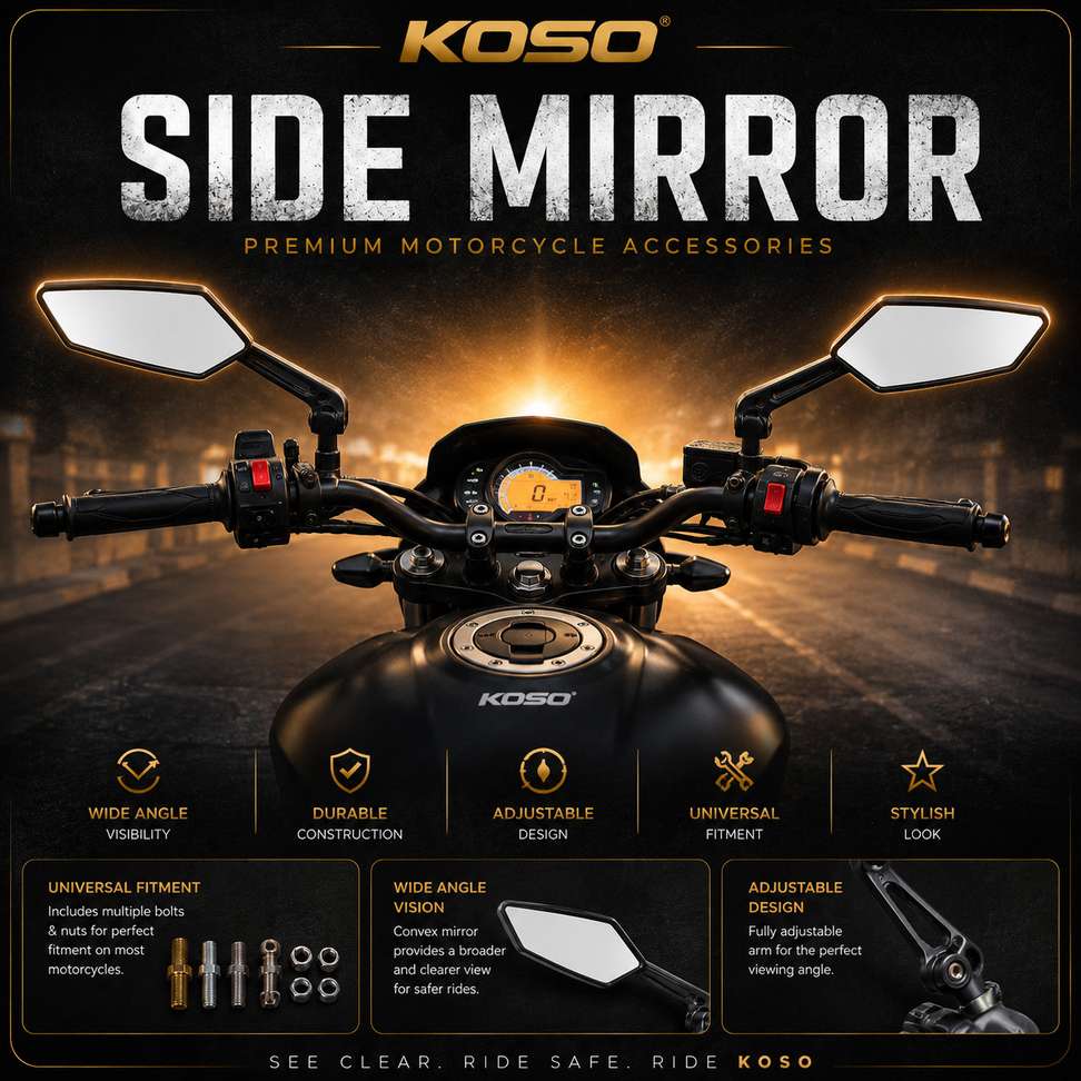 Shopsy Gear Wings Manual Rear View Mirror for Bike - Image 3
