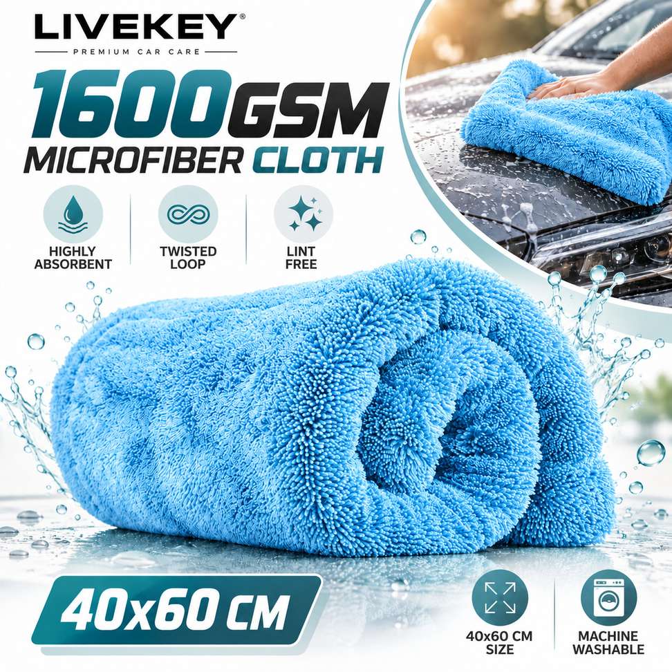 LIVEKEY Microfiber Vehicle Washing Cloth - Image 2