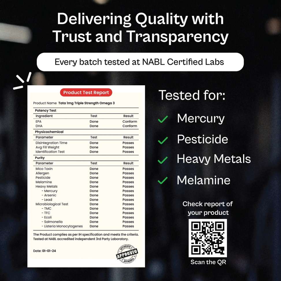 Shopsy TATA 1mg Triple Strength Omega 3 Fish Oil 560mg EPA 400mg DHA - Image 7
