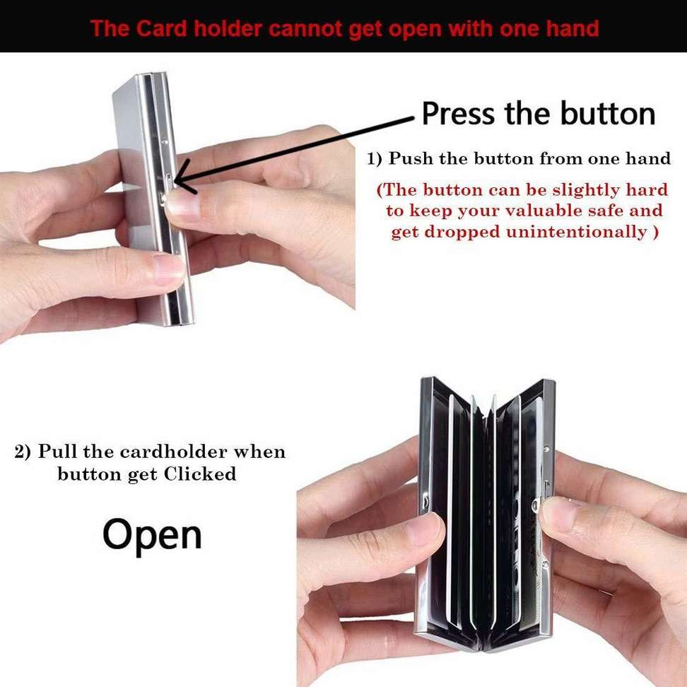 Shopsy StealODeal Silver Aluminium Card Holder - Image 3
