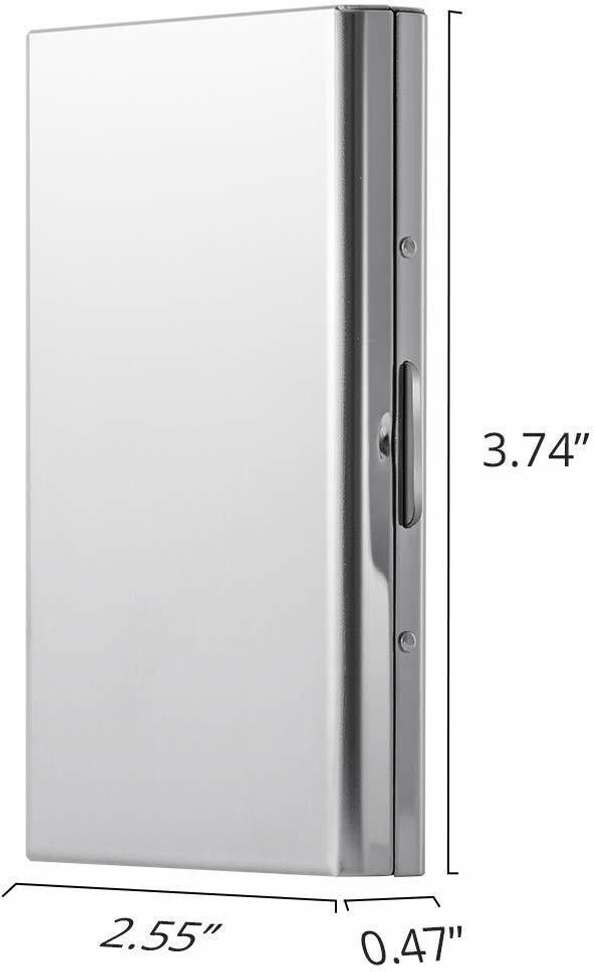 Shopsy StealODeal Silver Aluminium Card Holder - Image 5