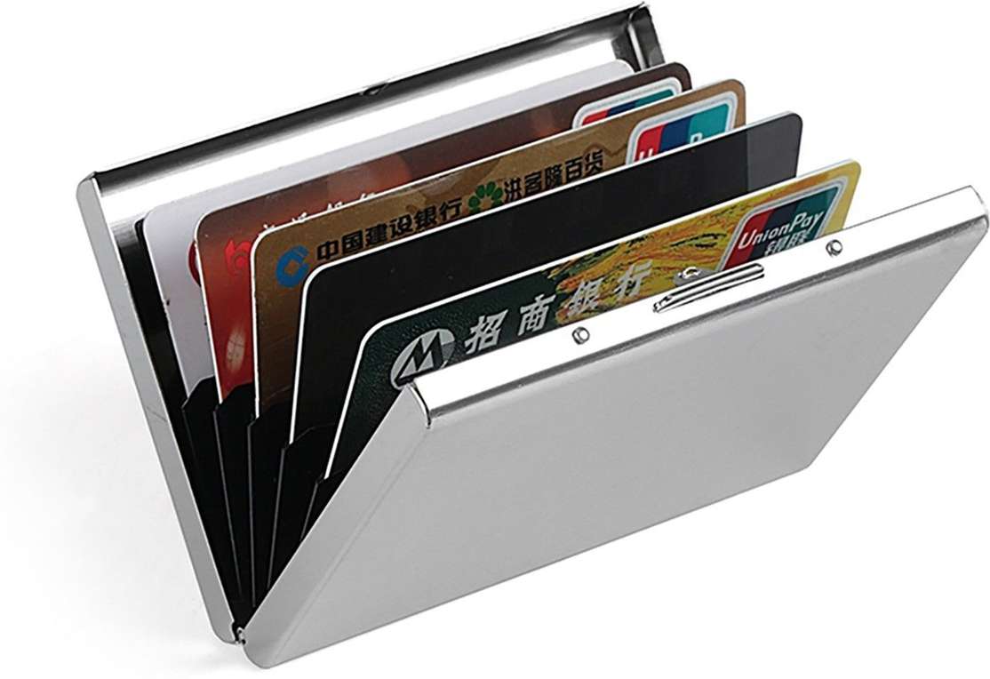 Shopsy StealODeal Silver Aluminium Card Holder - Image 2