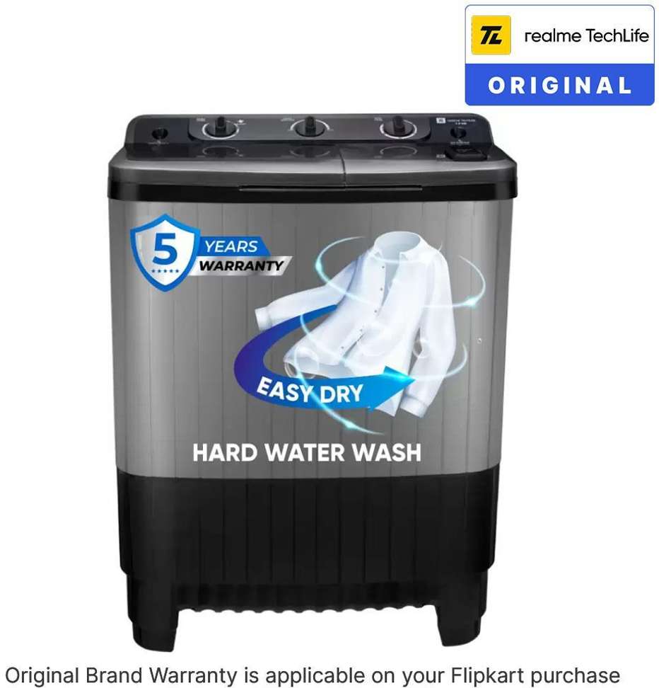Shopsy realme TechLife 7.5 kg Semi Auto Washing Machine Black - Image 4