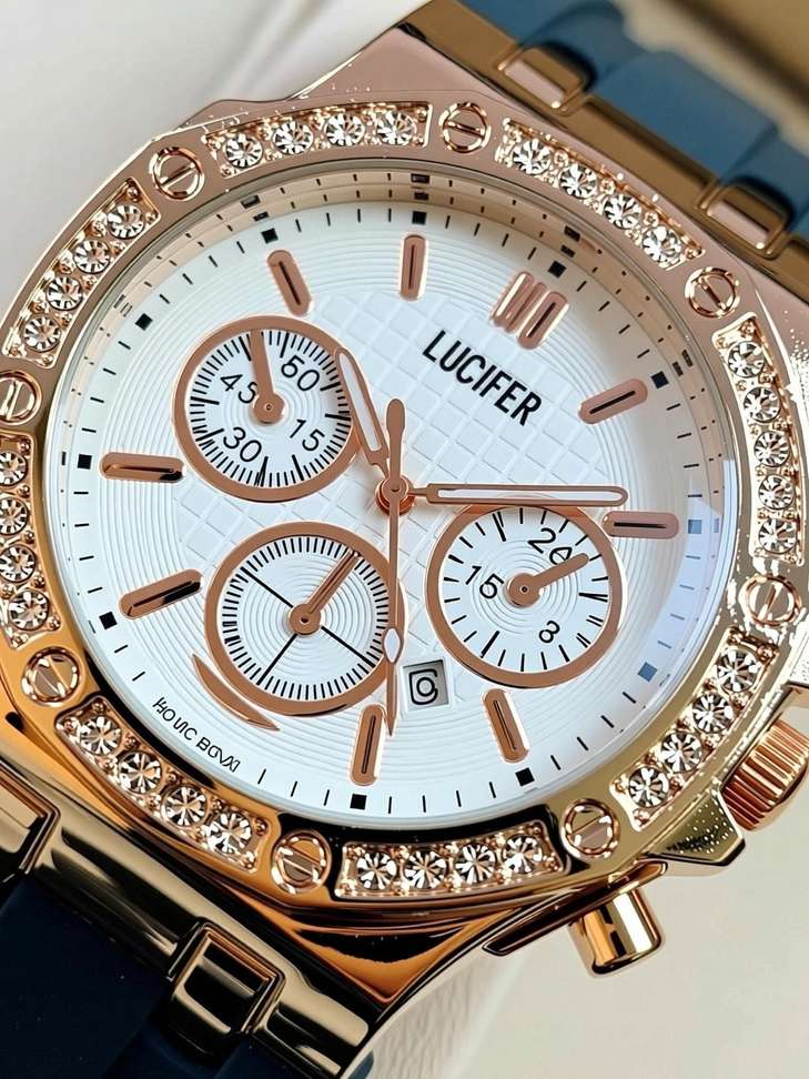 Lucifer DRM029 - BLACK Fashionable Rose gold Dial Diamond Date Display Watch - For Men Date Functioning Genuine Quality Softest Silicon Strap Quartz Analog Watch - For Men - Buy Lucifer DRM029 - BLACK Fashionable Rose gold Dial Diamond Date Display Watch - For Men Date Functioning Genuine Quality Softest Silicon Strap Quartz Analog Watch - For Men Day & Date Working Dial Premium Silicone Strap Quartz Mechanism Wrist Watch Online at Best Prices in India | Shopsy.in - Image 5