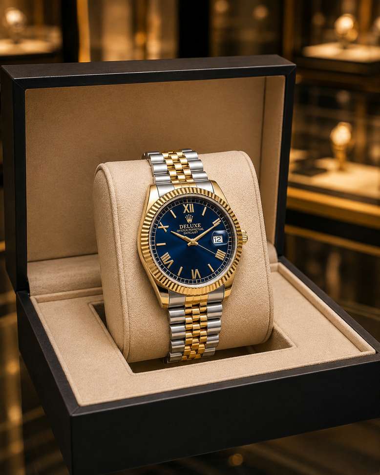 Shopsy SRQ WATCHES Blue Gold Analog Watch for Men - Image 3