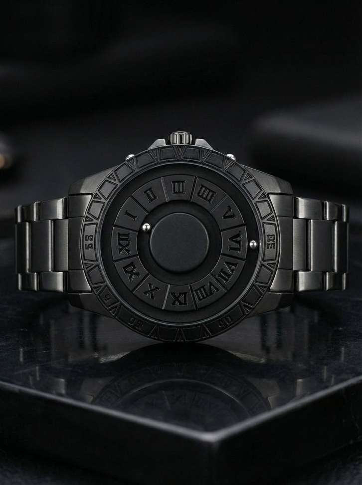 Shopsy Cavrel Magnetic Black Watch Magneto Analog Men's Watch - Image 2