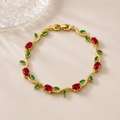 Shopsy Ziviana Store Emerald Gold-plated Bracelet - Image 8