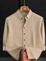 Shopsy JACKBELLA Men Solid Casual Beige Shirt - Image 6