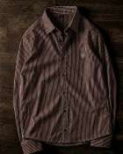 JACKBELLA Men Striped Casual Brown Shirt - Image 8