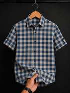 METRONAUT Boys Dark Blue Checkered Shirt - Image 9