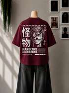 Alvero Graphic Print Men Maroon T-Shirt - Image 8