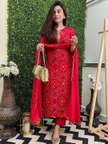 Shopsy FABUNNA Cotton Women Kurta Pant Dupatta Set - Image 5