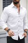Shopsy METRONAUT Men Solid Casual White Shirt - Image 7