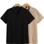 VRLOOKS Men Self Design Casual Black, Cream Shirt Price in India - Buy VRLOOKS Men Self Design Casual Black, Cream Shirt online at Shopsy.in - Image 8