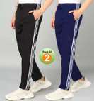 Shopsy WESTMAN Striped Men Black Dark Blue Track Pants - Image 4