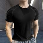 Shopsy BELACHY Solid Men Round Neck Black T-Shirt - Image 4