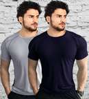 Shopsy BELACHY Solid Men Round Neck Black T-Shirt - Image 7