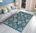Tijane Light Blue Cotton Carpet (121 cm  X 182 cm)