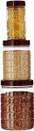 Finner Pack of 3 Plastic Grocery Container  – 450 ml, 250 ml, 100 ml Brown