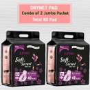 SOFT & SECURE JUMBO MAXI DRY PAD COMBO Sanitary Pad (Pack of 80)