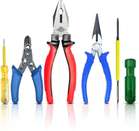 Kshivi 2 in 1 Screwdriver with 8″inch Plier 6 Inch Nose Plier Wire Cutter Line T… more