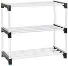 YASHVI Plastic Shoe Rack (White, 3 Shelves, DIY(Do-It-Yourself))