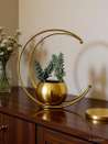 Glaxy Crafts Moon2 Iron Vase (9 inch, Yellow)