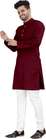 Men Solid Kurta (Maroon)