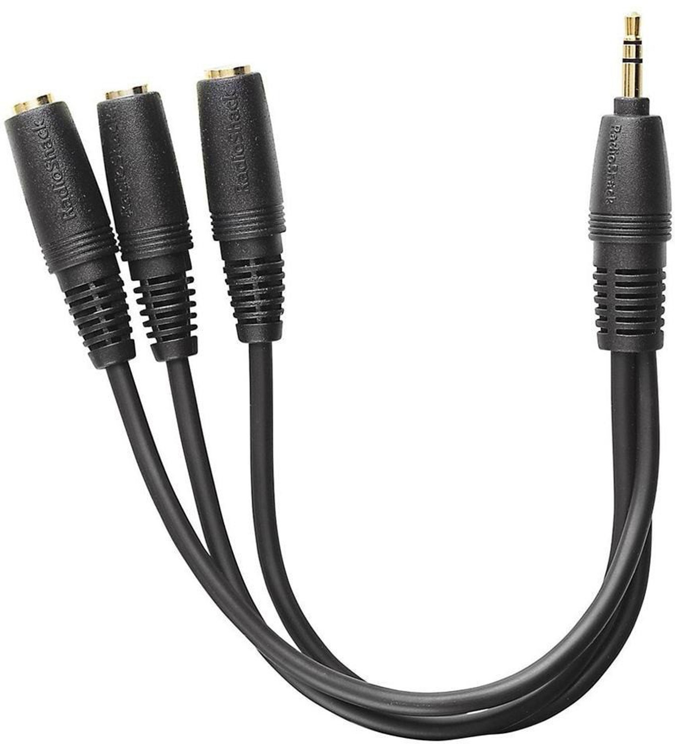 Techvik Black 3.5 mm Male To Three 3.5 mm Female Audio Stereo Earphone Phone Converter (Android, iOS) - Image 1