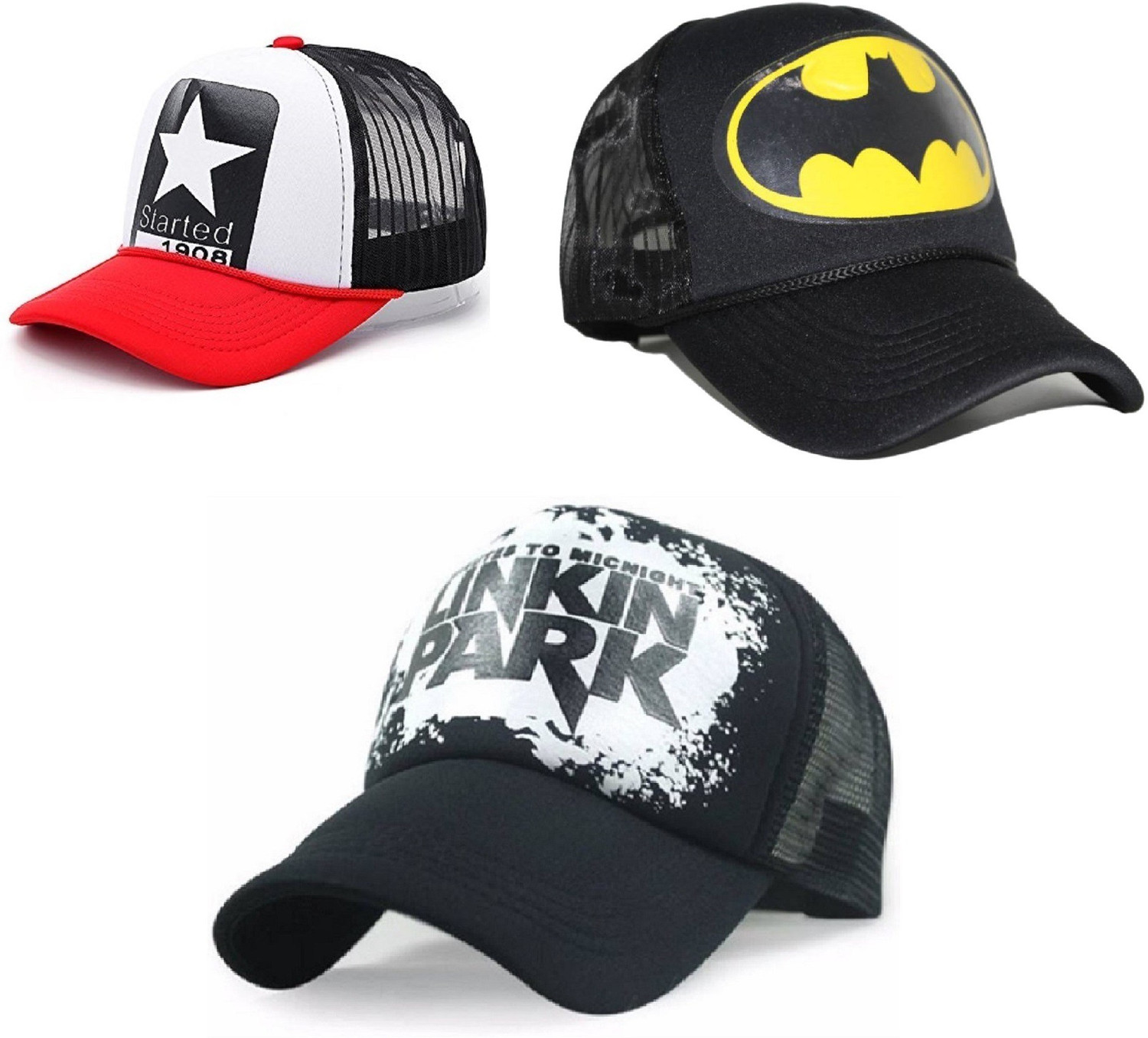 FashMade Printed Sports/Regular Cap (Pack of 3) - Image 1