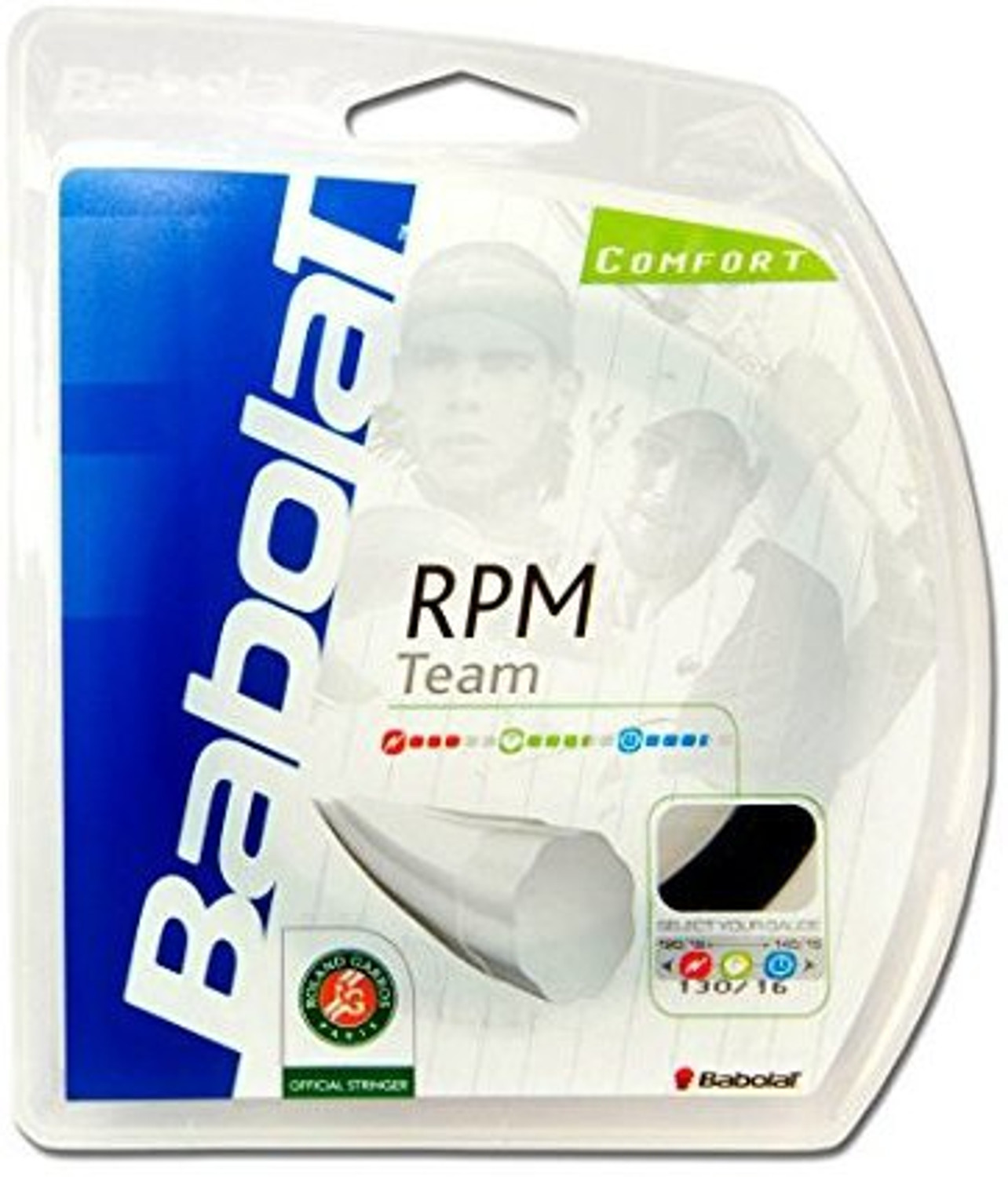 BABOLAT RPM TEAM 12M 16 Tennis String - 12 m (Black) - Image 1