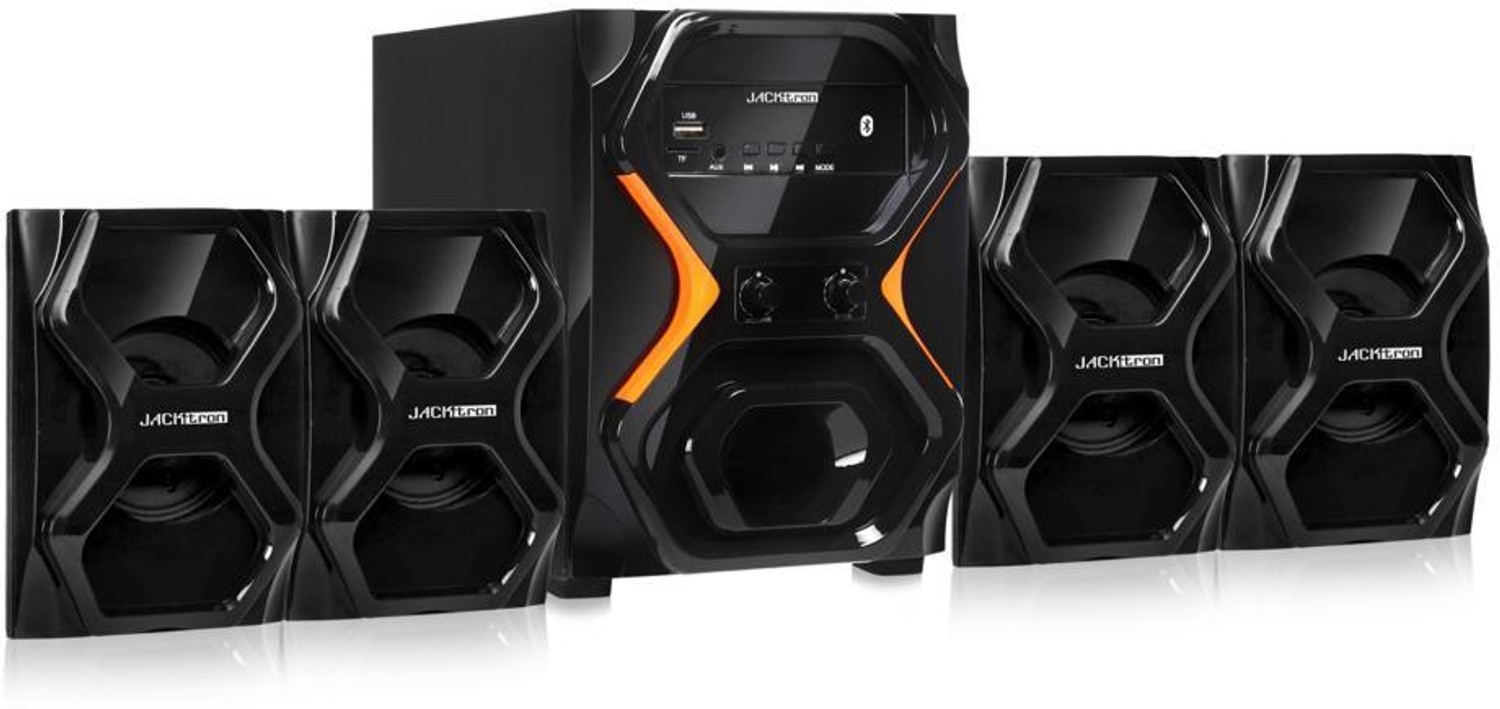 JACKTRON à¤à¥à¤à¤à¥à¤°à¥à¤¨ A2 Economical 42 W Black 4.1 Channel Wired Home Theatre 44 W à¤¬à¥à¤²à¥à¤à¥à¤¥ (à¤à¤¾à¤²à¤¾, 4.1 à¤à¥à¤¨à¤²) - Image 1