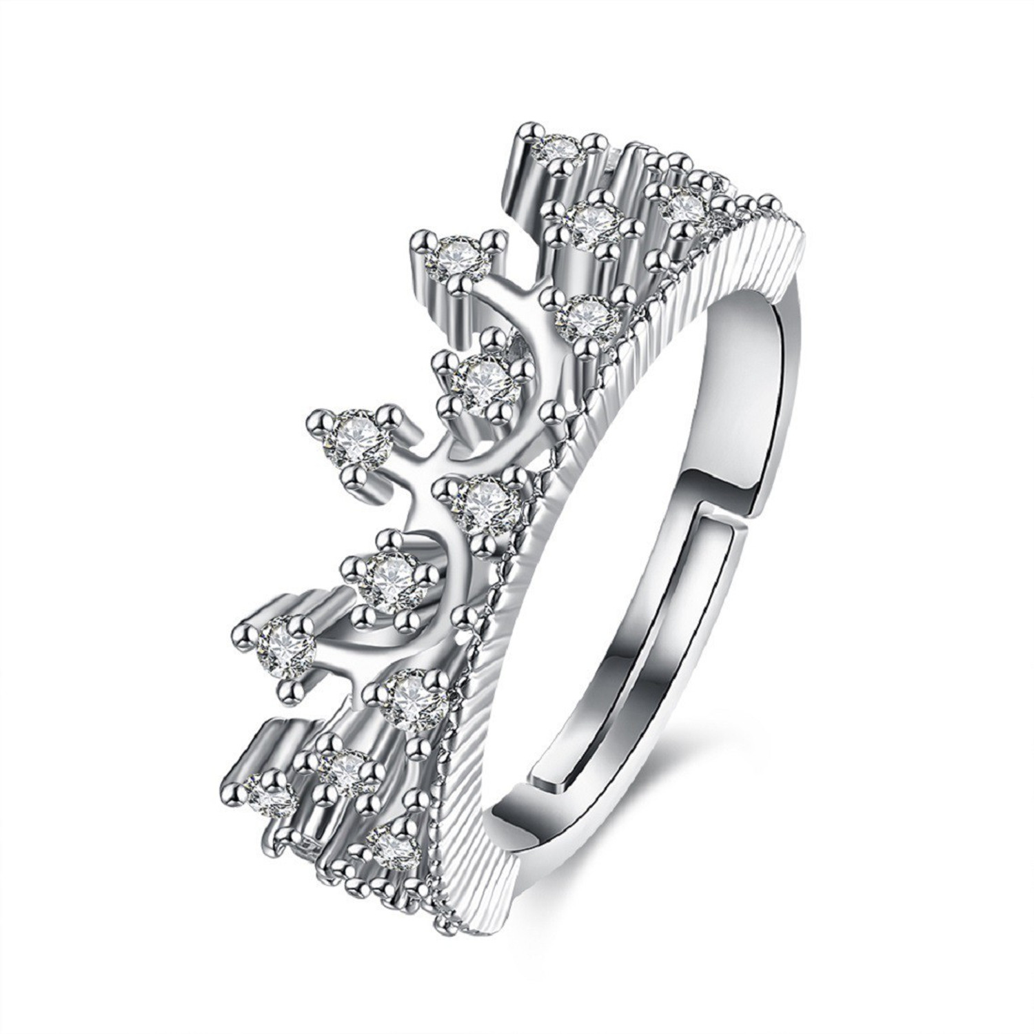 Via Mazzini Royal Princess Crown Proposal Adjustable Ring - Image 1