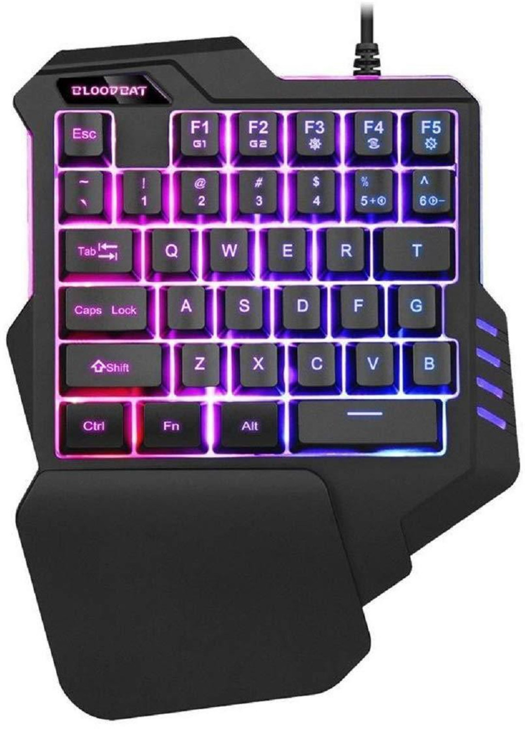 Sanctuary One Handed Gaming Keyboard, Black - Image 1