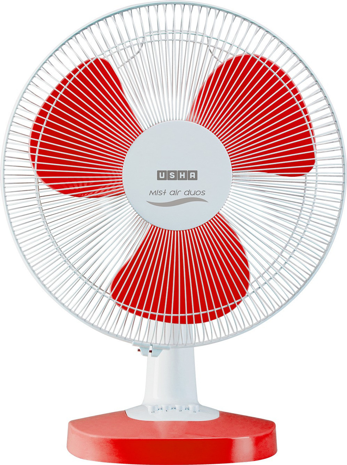 USHA Mist Air Duos 400mm Table Fan (Red) - Image 1