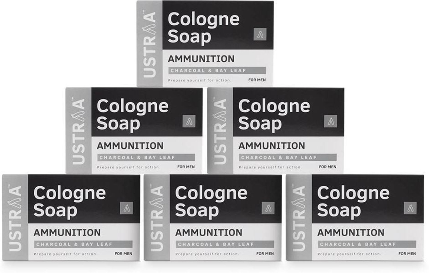 USTRAA Ammunition Cologne Soap with Pack of 6 · 125 g (750 g total) - Image 1