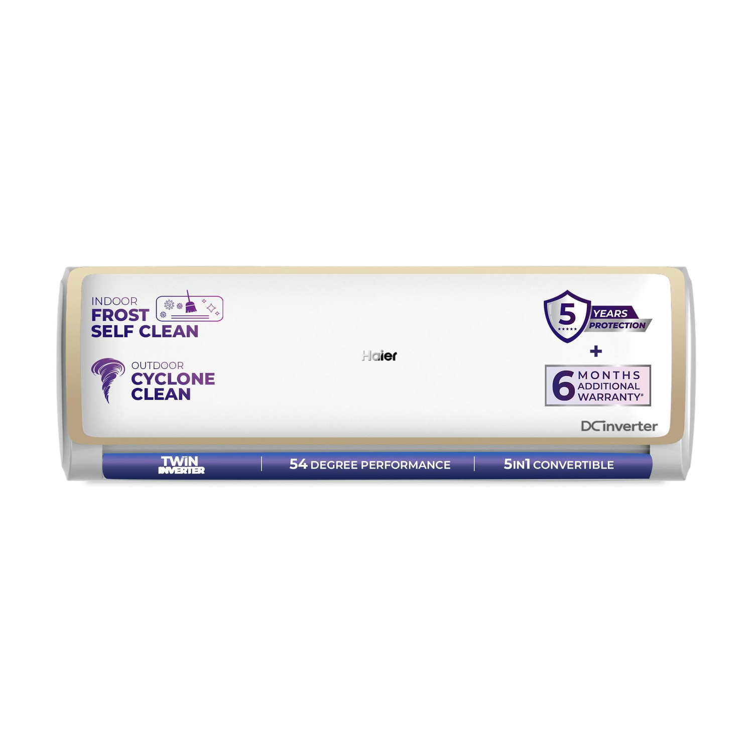Haier 2026 Model 1.5 Ton 5 Star Split Twin Inverter AC (HSI52VP-G5NB-I,HSO52-5NB-I, White) - Image 1