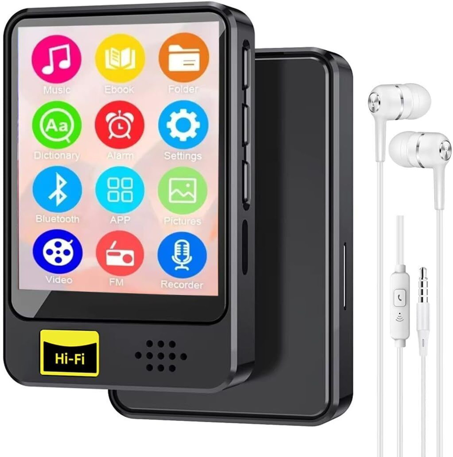 CASON MP3 Player 32GB Bluetooth Touchscreen Black - Image 1