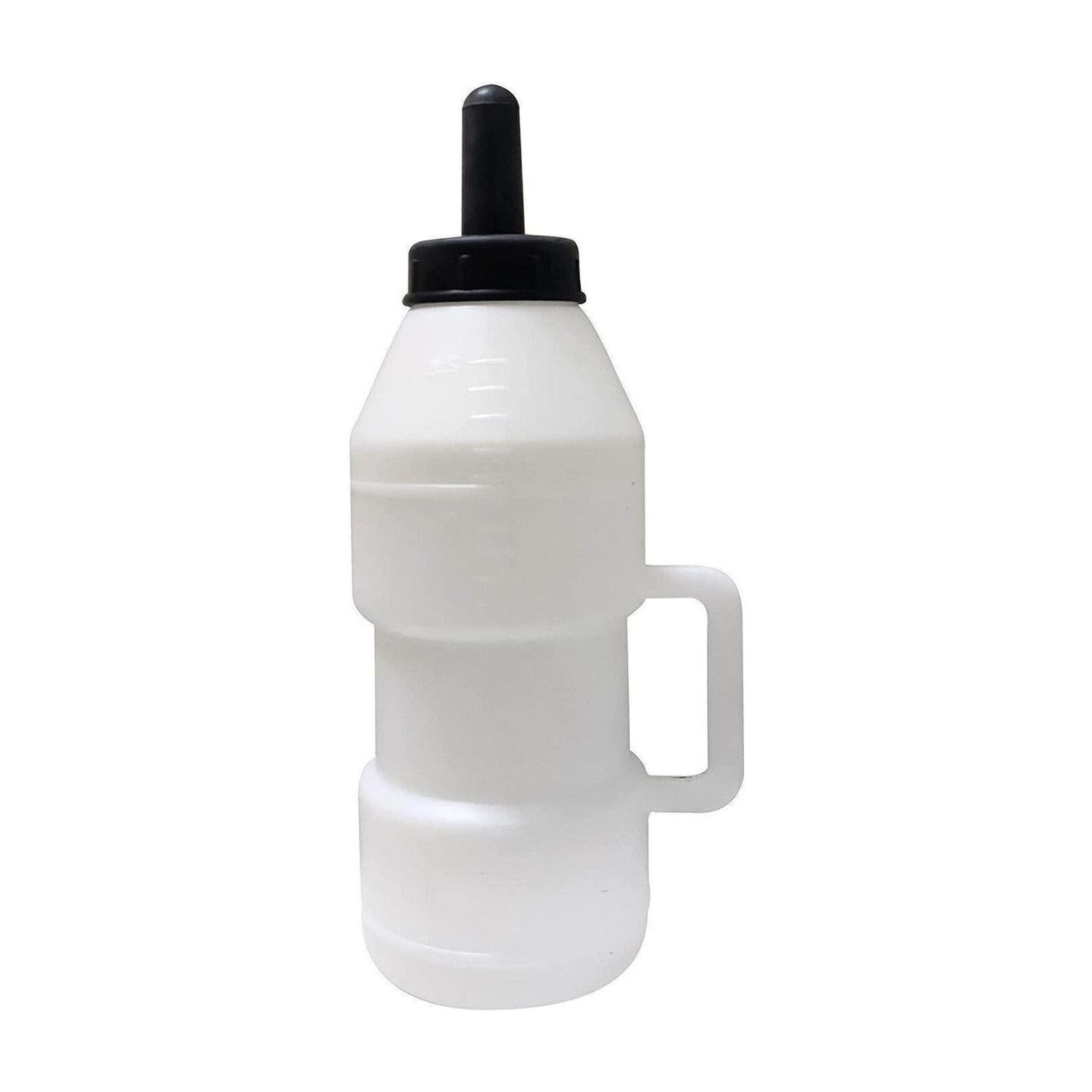 AWESOME STORE Calf Nursing Feeding Milk Bottle With Nipple Handle - 2500 ml (White) - Image 1