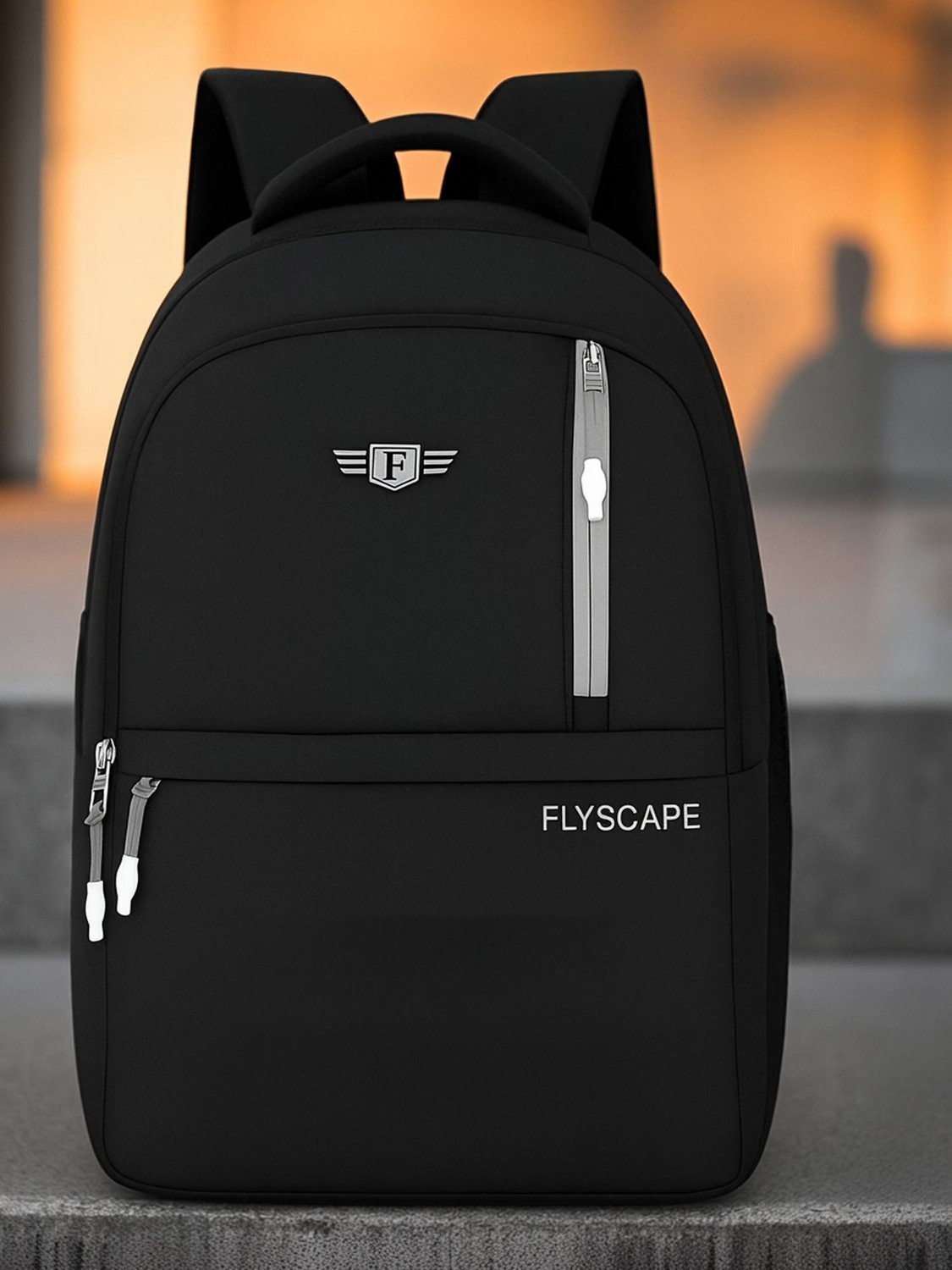 Flyscape Medium 23 L Laptop Backpack Terror Black bag (Black, Grey, Multicolor) - Image 1