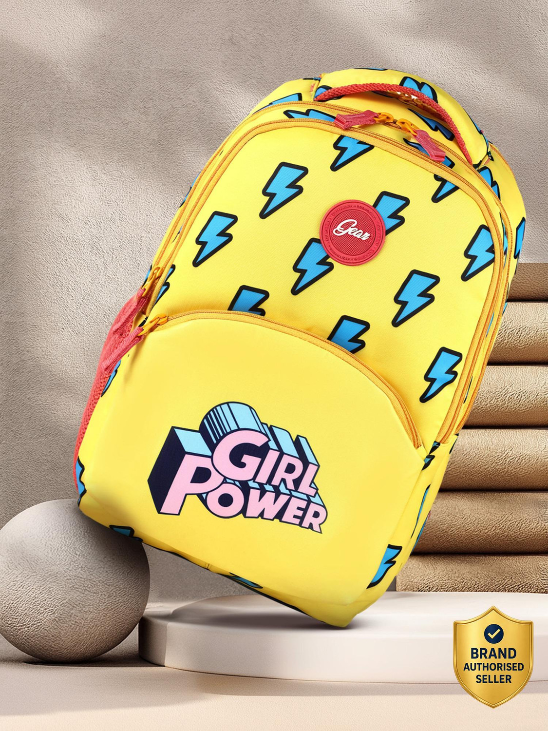 Gear Medium 27 L Backpack AWESOME THUNDER GIRL (Yellow) - Image 1