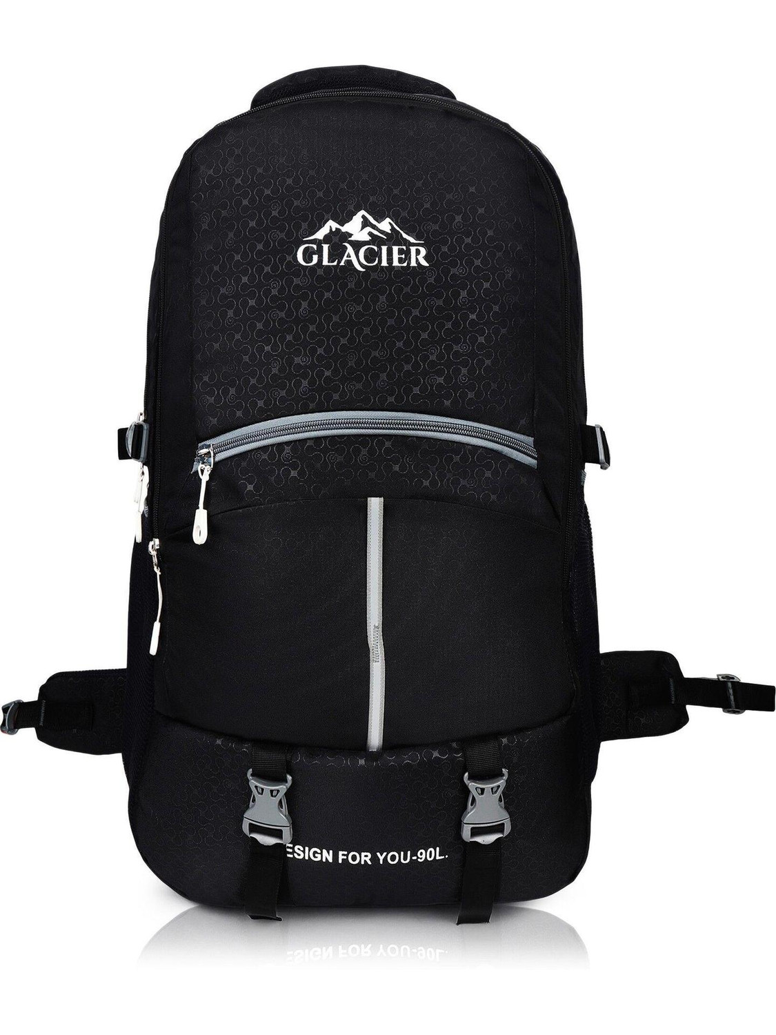 Glacier Large 90L Laptop Backpack N-002 Black - Image 1