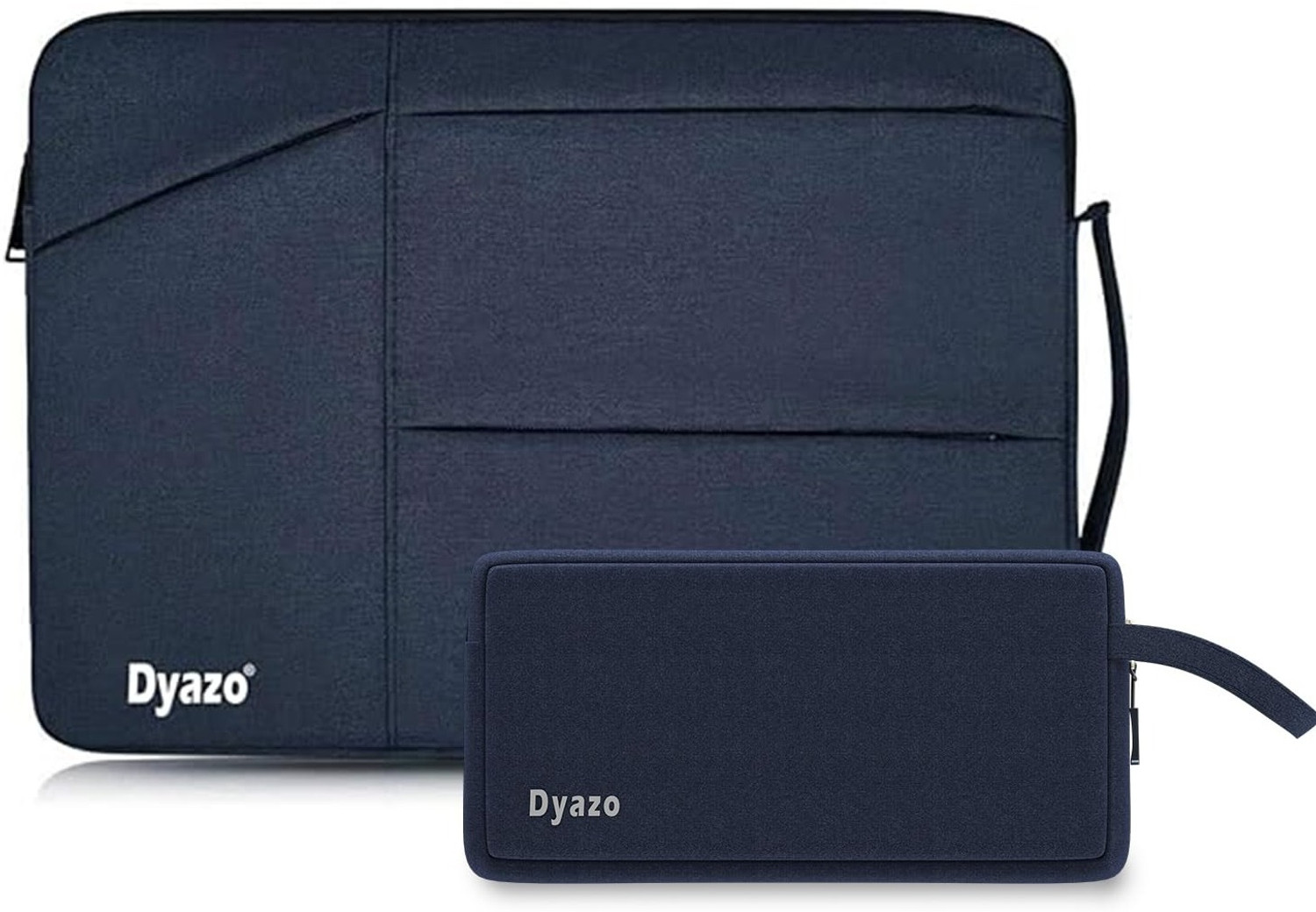 Dyazo Plus 15.6 Inch Laptop Sleeve Blue with Pockets - Image 1