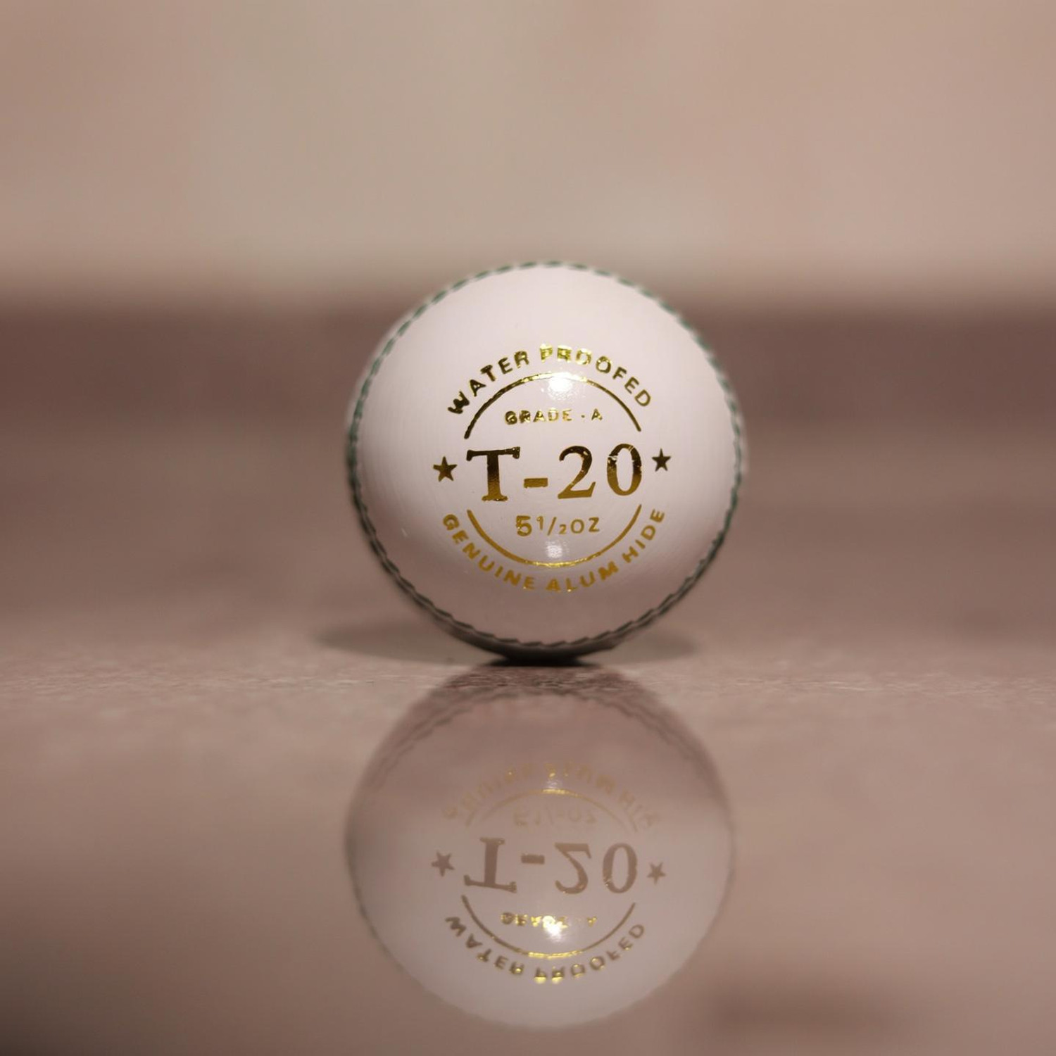 KHX HUB T-20 CRICKET BALL Cricket Leather Ball (Standard, Pack of 1, White) - Image 1