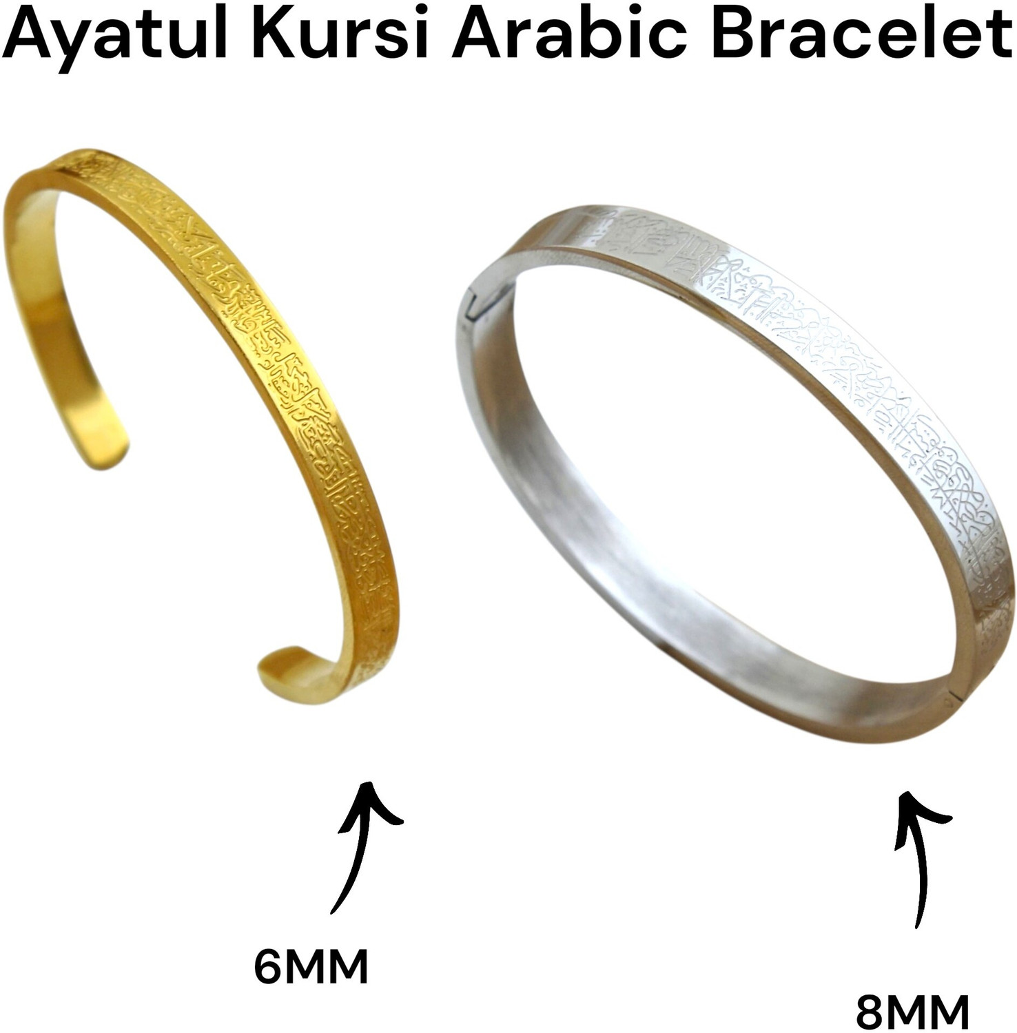UNGALI JEWELS Stainless Steel Gold-plated Cuff (Pack of 2) - Image 1