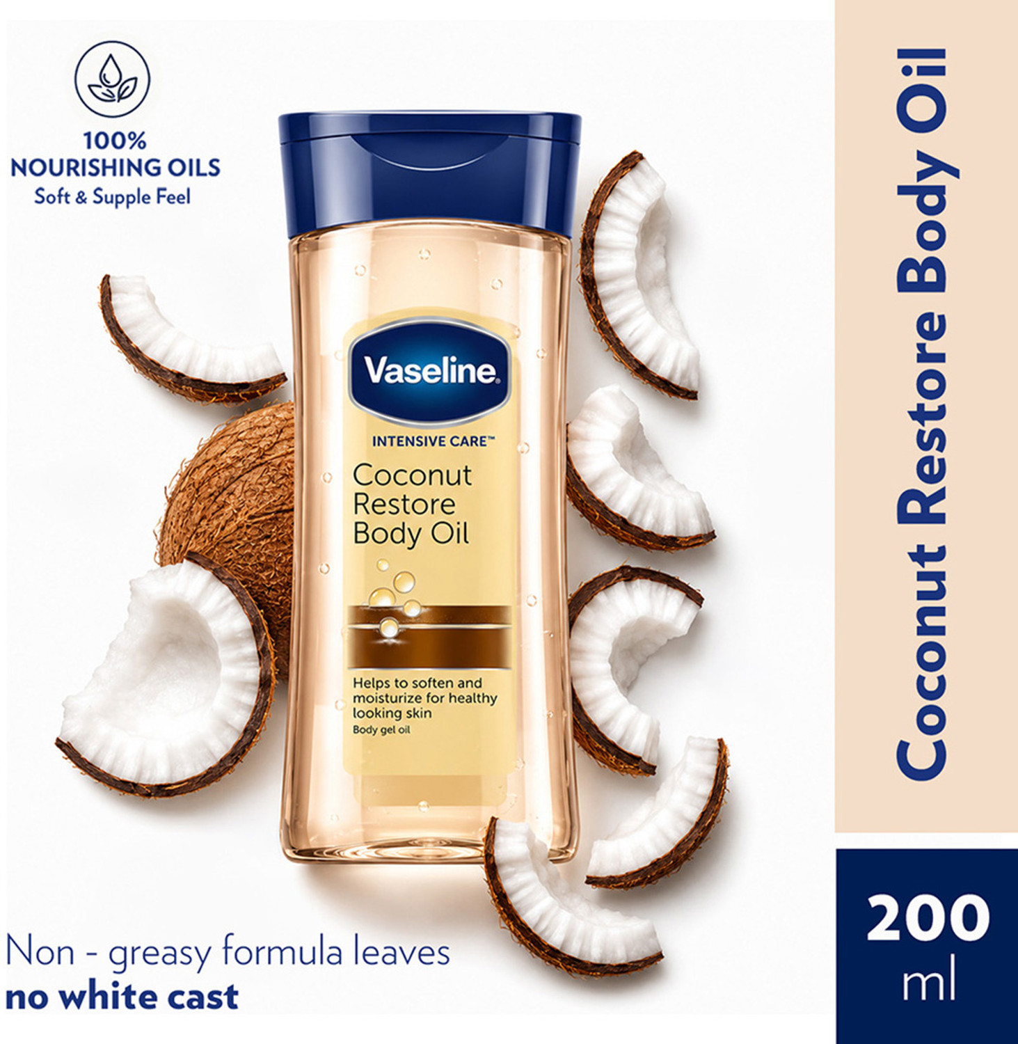 Vaseline Intensive Care Coconut Restore Body Oil 200ml - Image 1