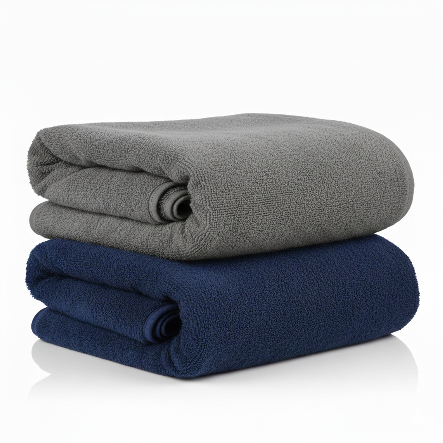 Cotton Bolls Textiles Microfiber 340 GSM Bath Towel (Pack of 2) - Image 1