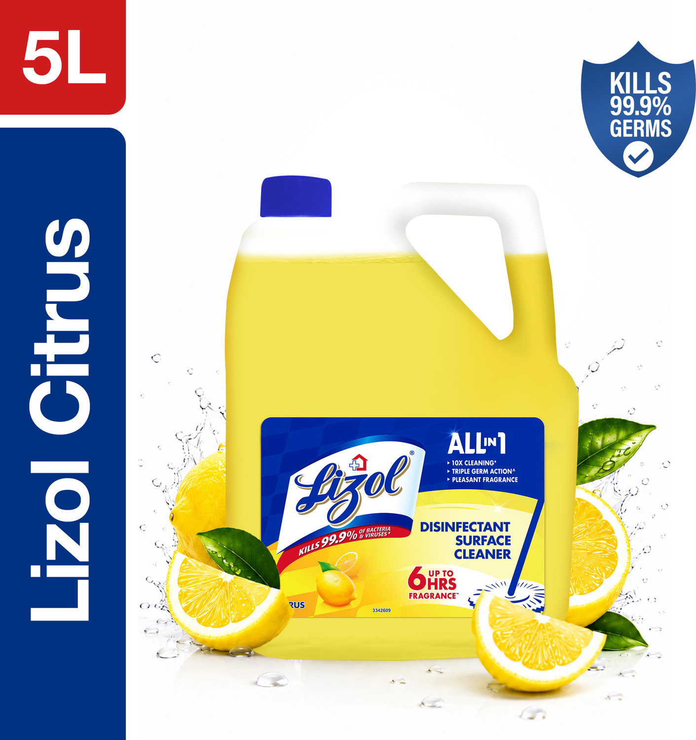 Lizol Disinfectant Surface Cleaner - Citrus (5 L) - Image 1